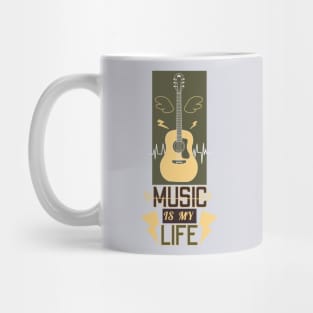 Guitar: MUSIC IS MY LIFE Mug